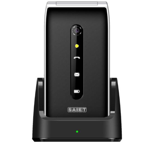 SAIET VANTO Nero - tasti e caratteri grandi, base Ricarica