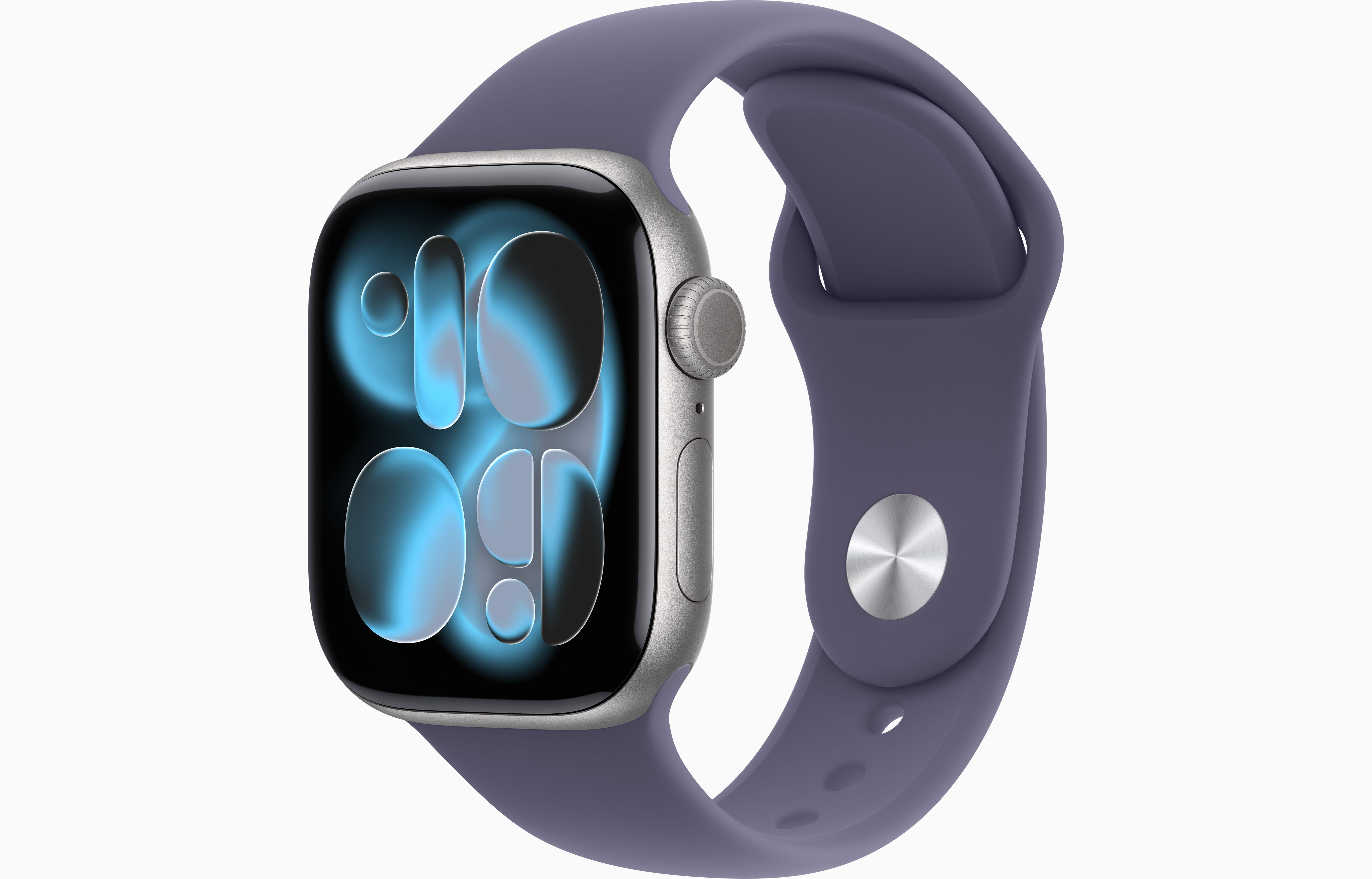 APPLE WATCH SERIES 11 GPS E CELLULAR 46 MM SILVER ALUMINIUM CASE WITH PURPLE FOG SPORT BAND, M/L