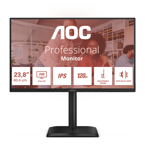 AOC 23,8 LED IPS FHD 16:9 4 MS 300 CDM 120hz, PIVOT, VGA/DP/HDMI, MULTIMEDIALE