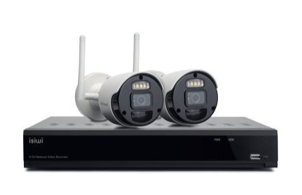 ISIWI KIT WIRELESS CONNECT S2 ISW-K1N8 BF2 MP-2 GEN 1 NVR 8 CANALI + 2 TELECAMERE IP 1080P 2 MPX WIRELES