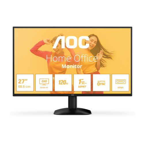 AOC 27 LED IPS QHD 16:9 4 MS 120hz 300 CDM, DP/HDMI