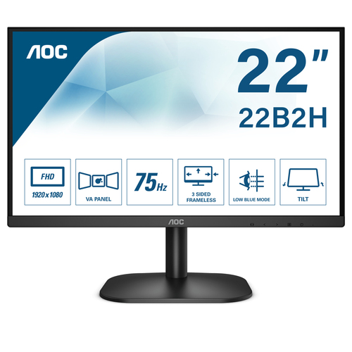 AOC 21,5 LED VA 16:9 FHD 4 MS 200 CDM, VGA/HDMI