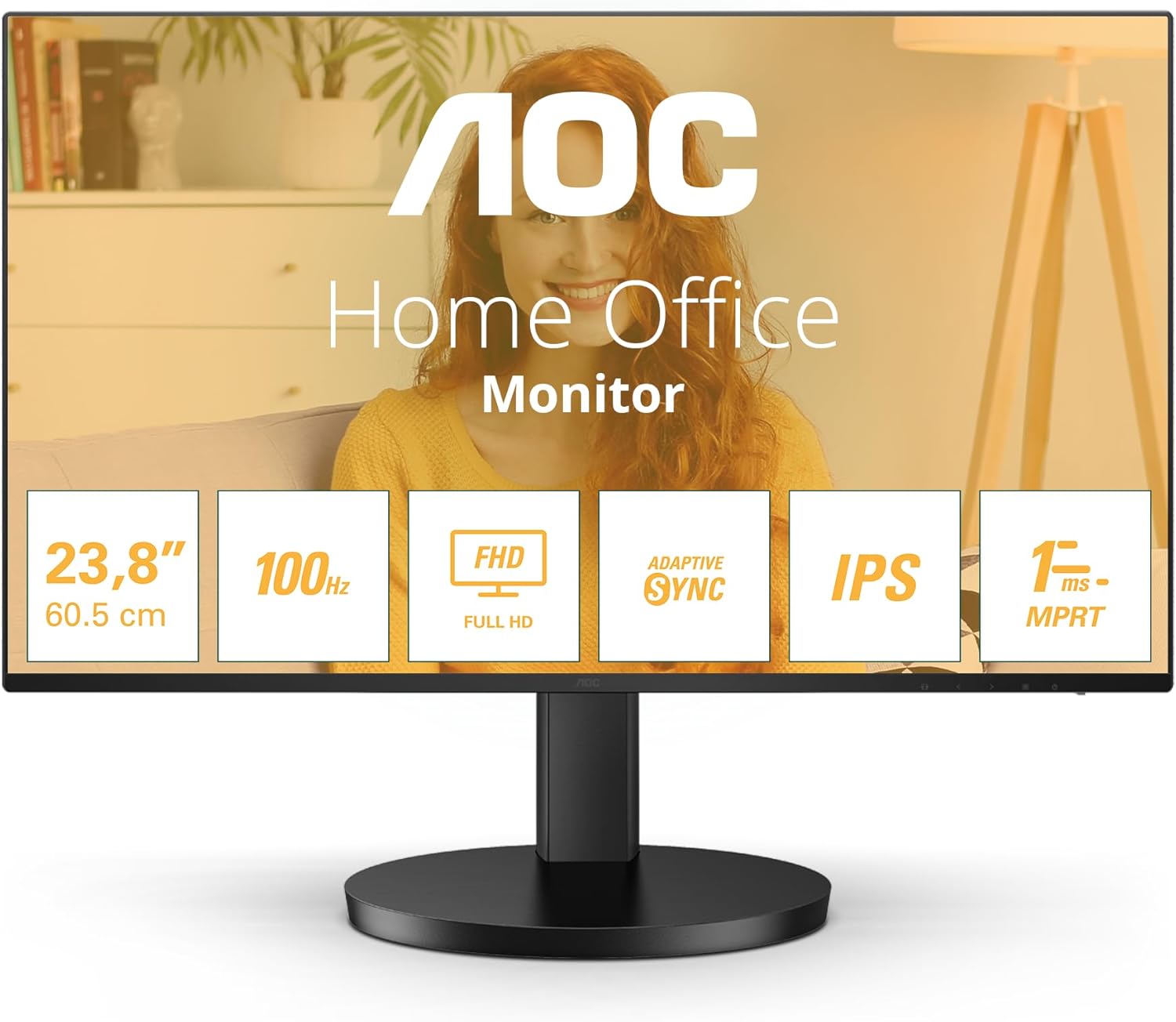 AOC 23,8 LED IPS FHD 16:9 1 MS 250 CDM 120hz, VGA/HDMI, MULTIMEDIALE