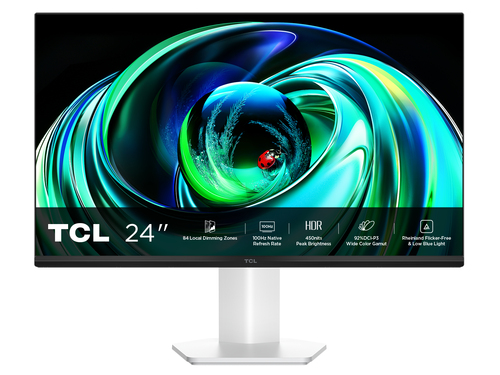 TCL 23,8 mLED VA 16:9 FHD 5 MS 100hz 450 CDM, mini LED Direct-84, 99 sRGB, VGA/HDMI, BIANCO