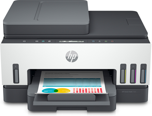 HP MULTIFUNZIONE INK A4 COLORE, SMART TANK 7305, 15 PPM, ADF, FRONTE / RETRO, USB/WIFI, 4 IN 1