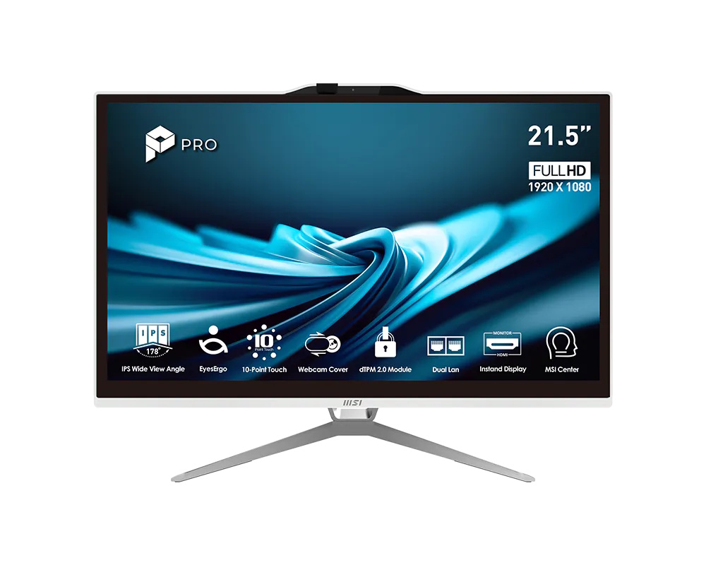 MSI PC AIO 21,5" WHITE TOUCH i5-14400 16 GB 512 GB SSD WIN 11 PRO