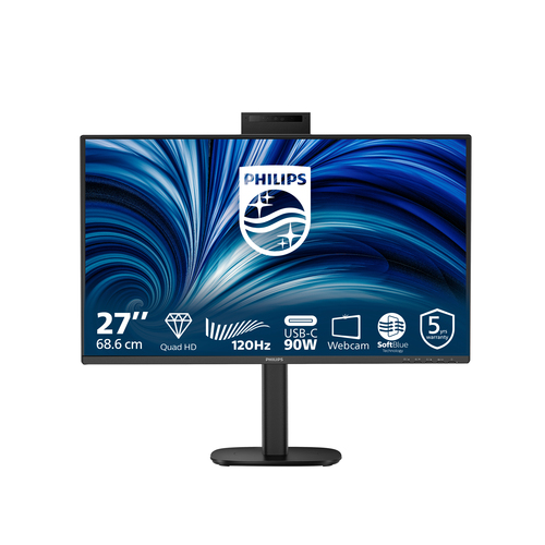PHILIPS 27 LED IPS QHD 16:9 4 MS 350 CDM, PIVOT, USB-C HUB, WEBCAM, DP/HDMI, MULTIMEDIALE