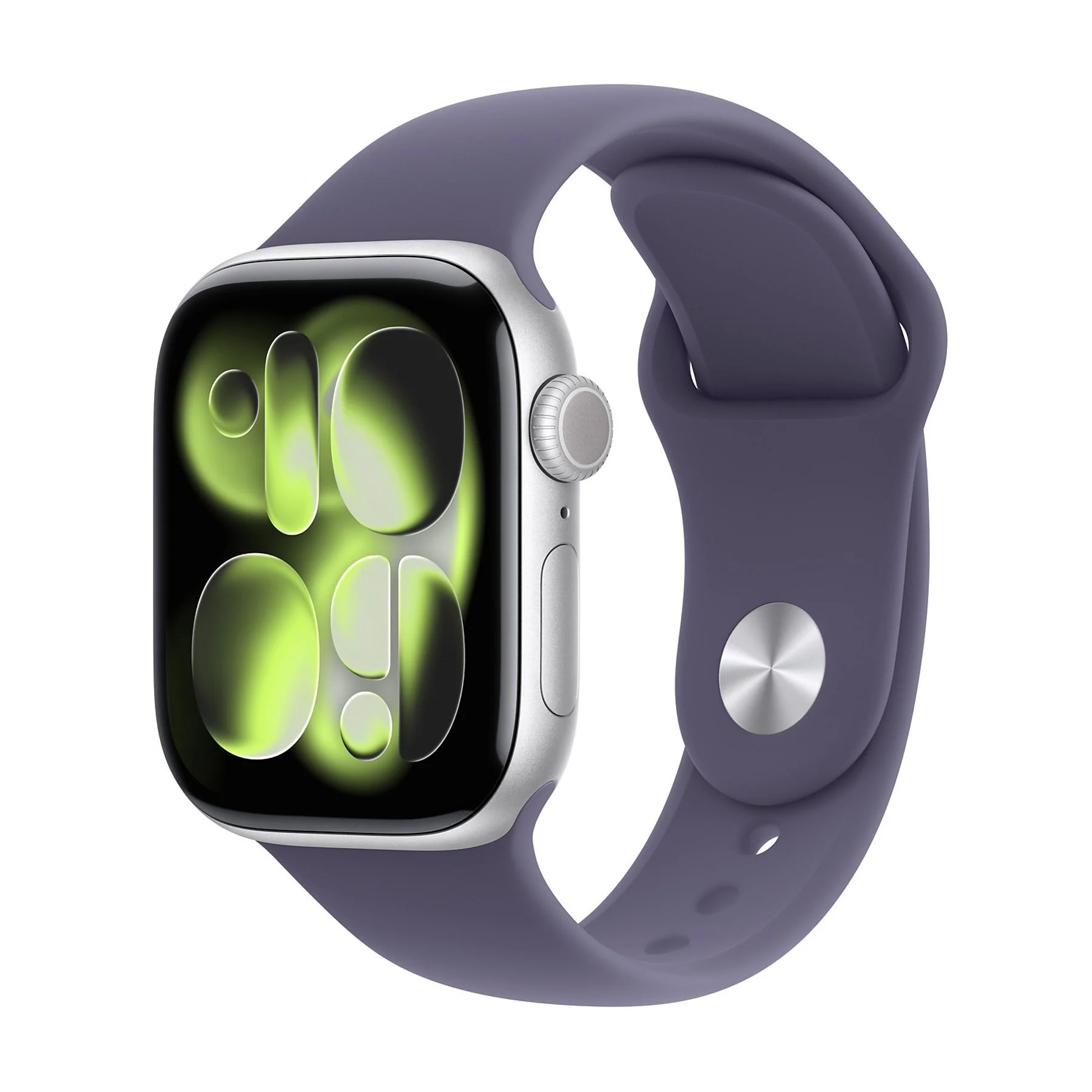 APPLE WATCH SERIES 11 GPS E CELLULAR 42 MM SILVER ALUMINIUM CASE WITH PURPLE FOG SPORT BAND, S/M
