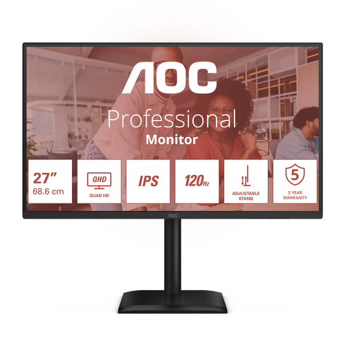 AOC 27 LED IPS QHD 16:9 4 MS 120hz 350 CDM, PIVOT, DP/HDMI, MULTIMEDIALE