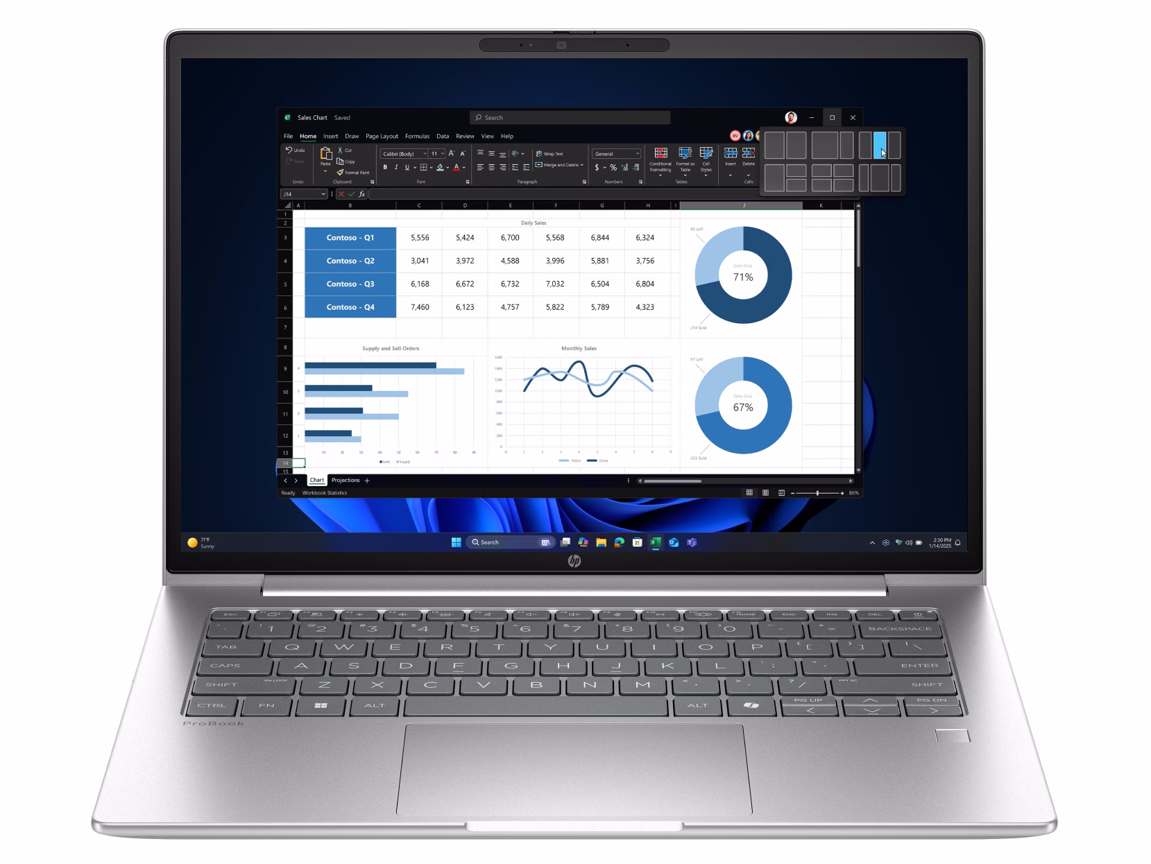 HP NB PROBOOK 4 G1I 14 ULTRA 7-255U 16 GB 512 GB 14 WIN 11 PRO 3 YW