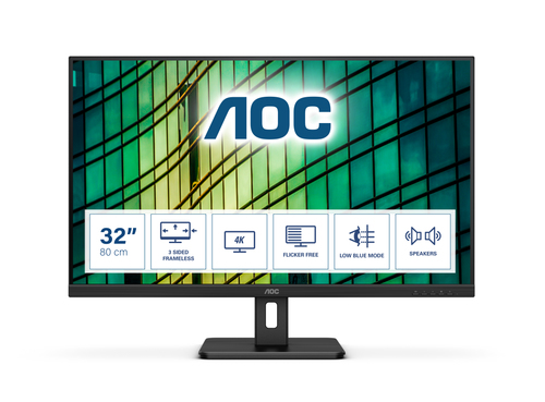 AOC 31,5 LED MVA 16:9 4K UHD 4 MS 350 CDM, DP/HDMI, MULTIMEDIALE