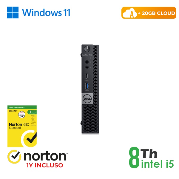 RINOVO Mini PC DELL REFURBISHED Optiplex 7060M i5-8X00 SODDR 4 16 GB SSD 256 GB W11P CLOUD 20 GB Grade A - PC Ricondizionato / RICONDIZIONATI
