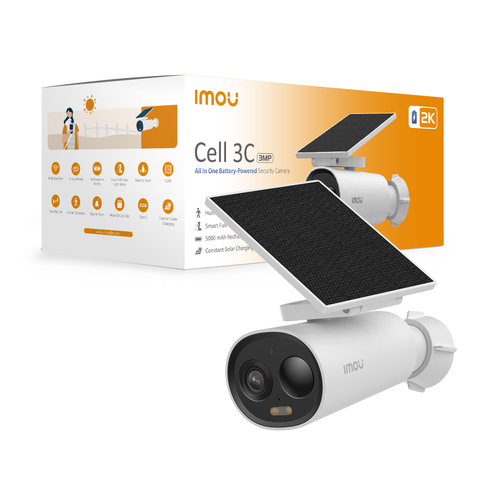 IMOU CELL 3C TELECAMERA RICARICABILE 2K (3 MP) PER INDOOR/OUTDOOR CON PANNELLO SOLARE ORIENTABILE