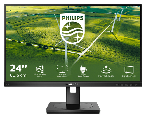 PHILIPS 23,8 LED IPS 16:9 FHD 4 MS 250 CDM, VGA/DVI/DP/HDMI, GREEN LINE, PIVOT, MULTIMEDIALE
