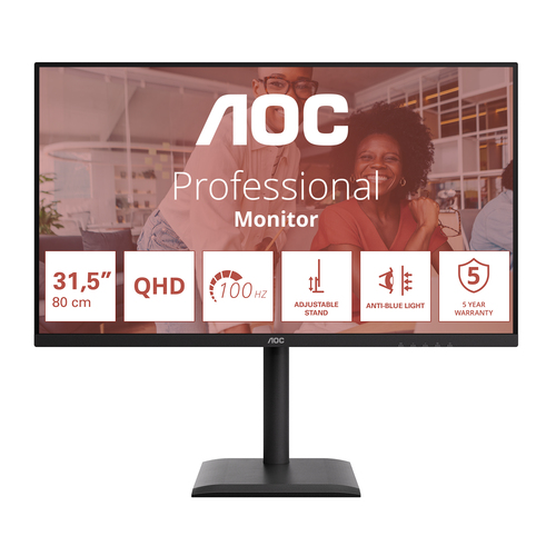 AOC 31,5 LED IPS QHD 16:9 100Hz 4 MS 350 CDM, PIVOT, DP/HDMI, MULTIMEDIALE