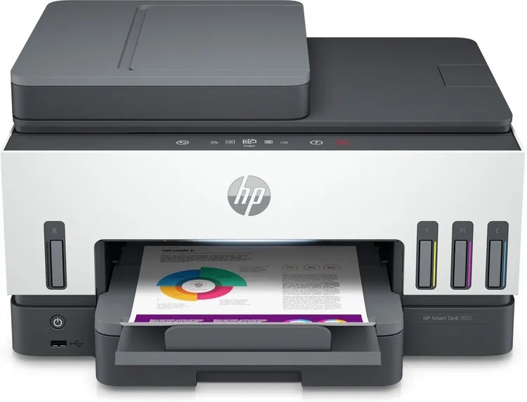 HP MULTIFUNZIONE INK A4 COLORE, SMART TANK 7605, 15 PPM, ADF, FRONTE / RETRO, USB/WIFI, 4 IN 1