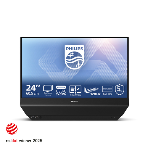 PHILIPS DOPPIO 23,8 LED IPS FHD 16:9 4 MS 120hz, 2xHDMI, 2x USB-C, MULTIMEDIALE