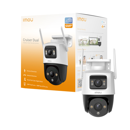 IMOU TELECAMERE IP CRUISER DUAL 6 MP PTZ IP/WI-FI FULL-COLOR 6 MP 3.6 MM IR
