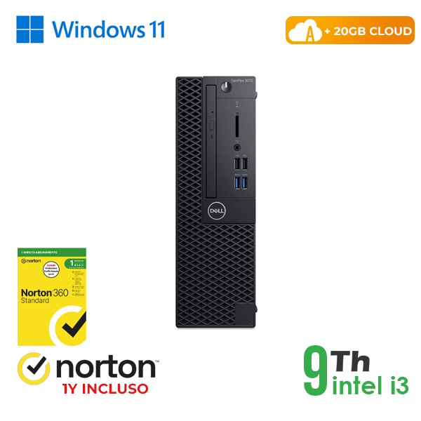 RINOVO PC DELL REFURBISHED Optiplex 3070-5070 SFF i3-9X00 DDR 8 GB SSD 256 GB HDMI W11P CLOUD 20 GB Gra - PC Ricondizionato / RICONDIZIONATI
