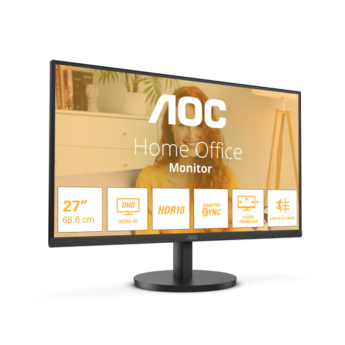 AOC 27 4K ULTRA HD IPS 16:9 4 MS 300 CDM, DP/2 HDMI
