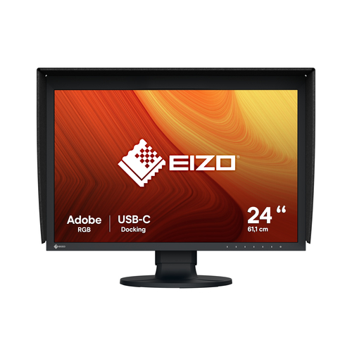 EIZO 24", 16:10, 1920X1200, WIDE GAMUT, IPS LCD, CALIBRATION SENSOR, 400 CD/SQM, USB-C (DISP
