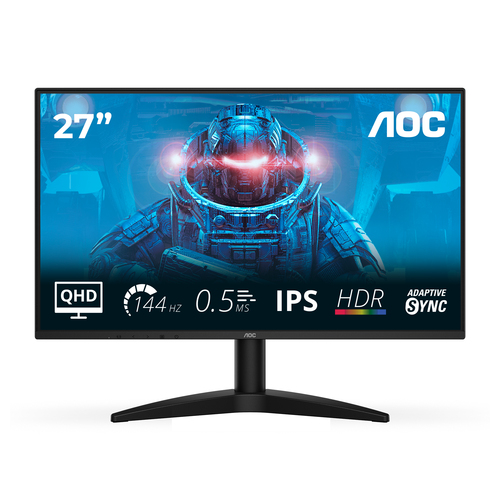 AOC 27 LED IPS QHD 16:9 0,5 MS 144Hz 300 CDM, DP/HDMI