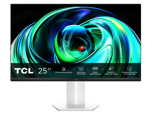 TCL 24,5 mLED IPS 16:9 FHD 5 MS 144hz 450 CDM, mini LED Direct-84, 99 sRGB, VGA/HDMI, BIANCO