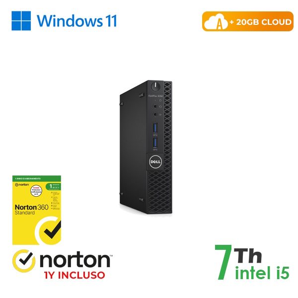 RINOVO Mini PC DELL REFURBISHED Optiplex 3050- Warranty+NORTON 5050M i5-7X00 256 GB DDR 4 8 GB SSD A 1Y - PC Ricondizionato / RICONDIZIONATI