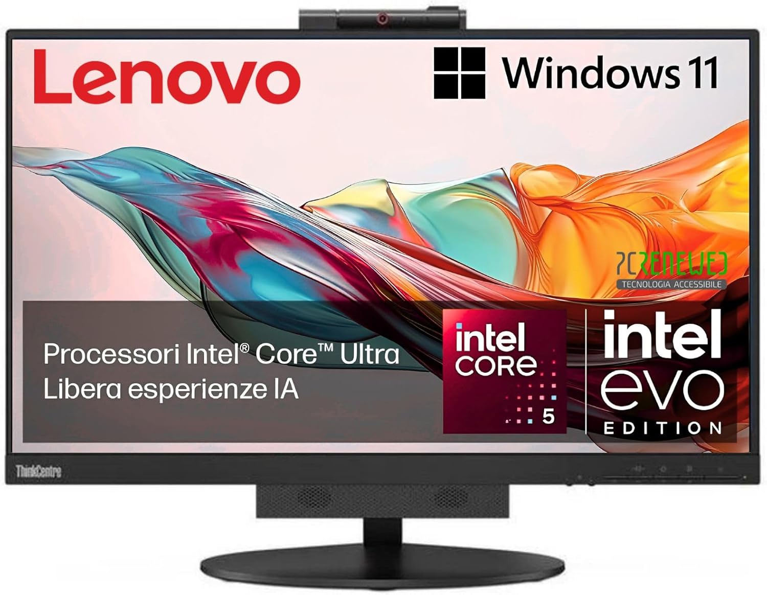REFURBISED LENOVO PC AIO 22" Borderless TIO 22 GEN 4 IPS FHD + M720Q Tiny i5-8500T 8 GB 256 GB nvme W11P - PC Ricondizionato / RICONDIZIONATI