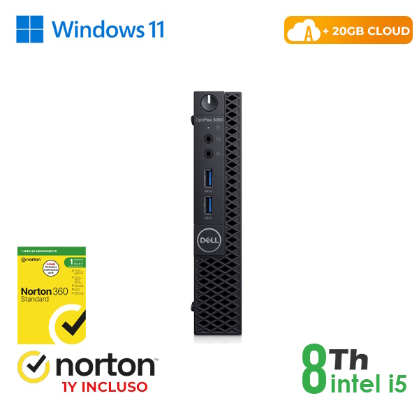 RINOVO Mini PC DELL REFURBISHED Optiplex 3060-5060M i5-8X00/DDR 4 16 GB/SSD 128 GB/W11P/HDMI/CLOUD 20 GB/ - PC Ricondizionato / RICONDIZIONATI