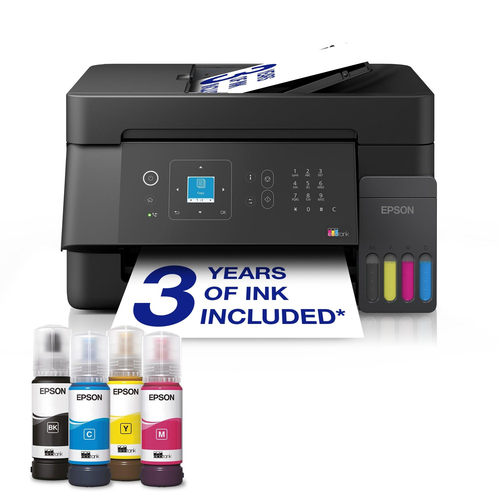 EPSON MULTIFUNZIONE INK A4 COLORE, ECOTANK ET-4900, 33 PM, FRONTE/RETRO, ADF, USB/LAN/WIFI, 4 IN 1