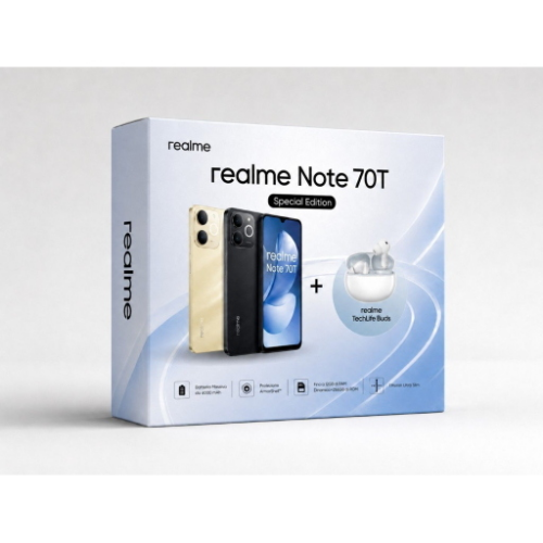 Realme Note 70T 4/128 GB Special Edition + Tech Life Buds Gold