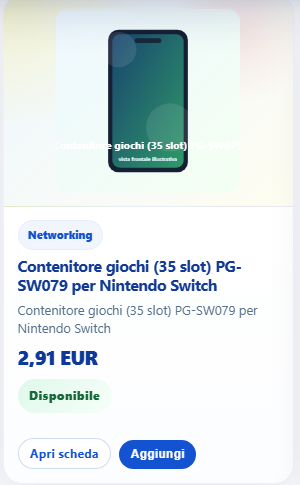 Contenitore giochi (35 slot) PG-SW079 per Nintendo Switch