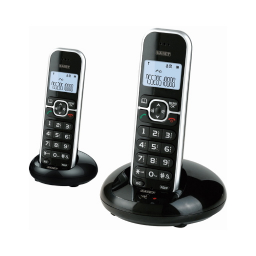 SAIET LEM DUO Nero (con portatile addizionale) - Cordless DECT GAP con vivavoce